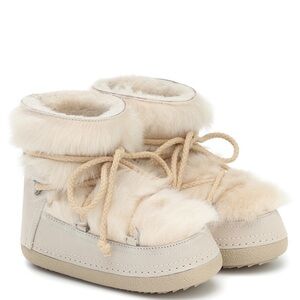 Inuikii real leather and rabbit fur boots